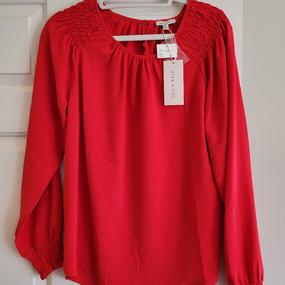 Red blouse